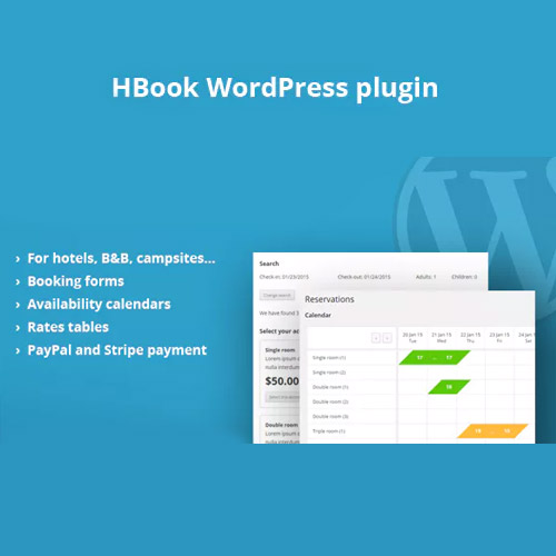 HBook – Otel rezervasyon sistemi – WordPress Eklentisi