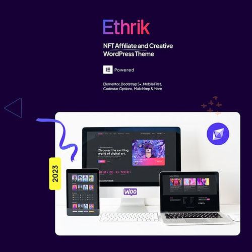 Ethrik – Yaratıcı ve NFT Ortak WordPress Teması